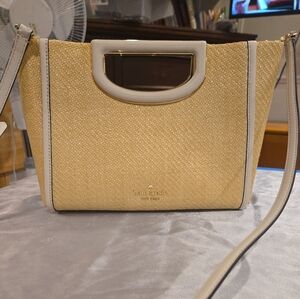 Kate Spade Cream & Straw Crossbody Tote